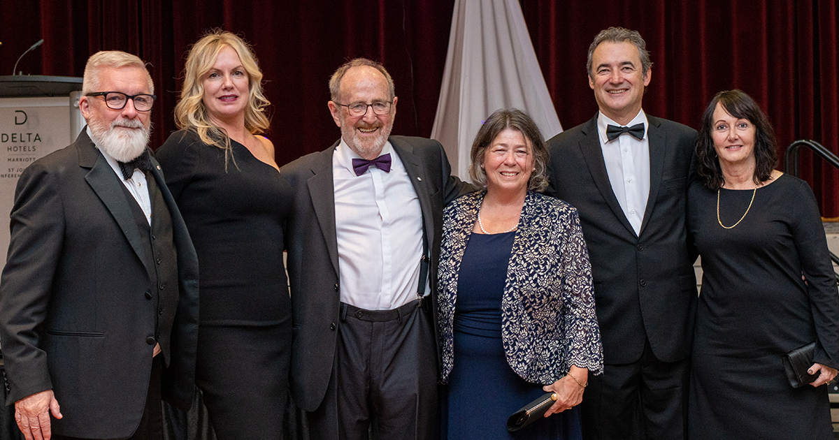 Left to right: Lyle Best and his partner Marnie Weckel, Tony and Beverly Patey, Ed and Darlene Dermit.